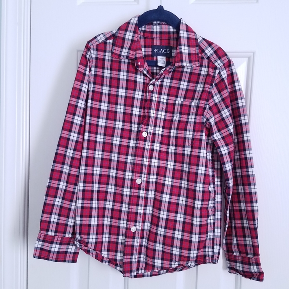 The Children's Place Boys' Long Sleeve Button Down Shirt The Children's Place Boys' Long Sleeve Button Down Shirt